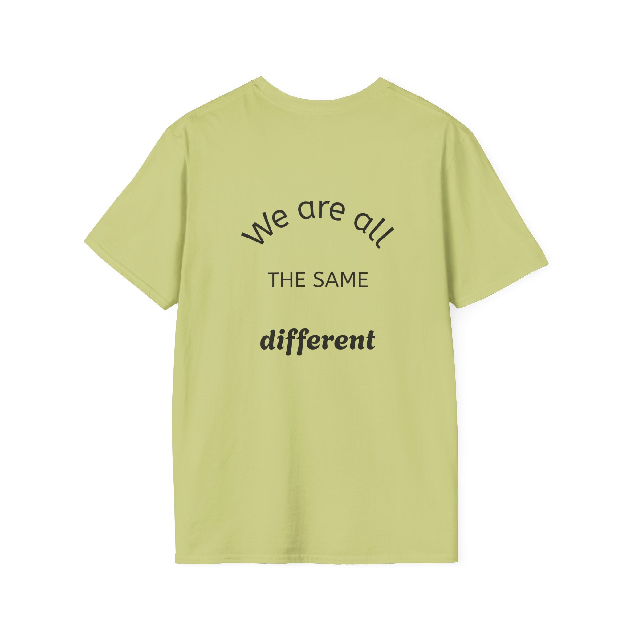 All The Same Different graphic tee in pistachio