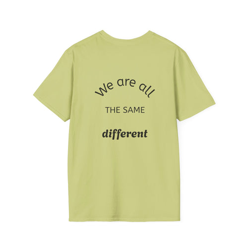 All The Same Different graphic tee in pistachio