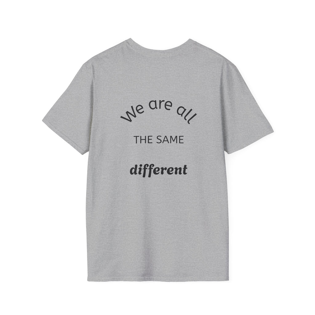All The Same Different graphic tee in sport grey