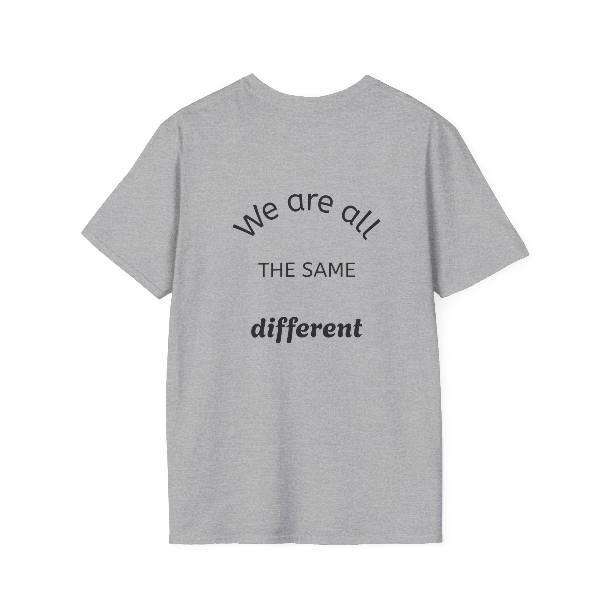 All The Same Different graphic tee in sport grey