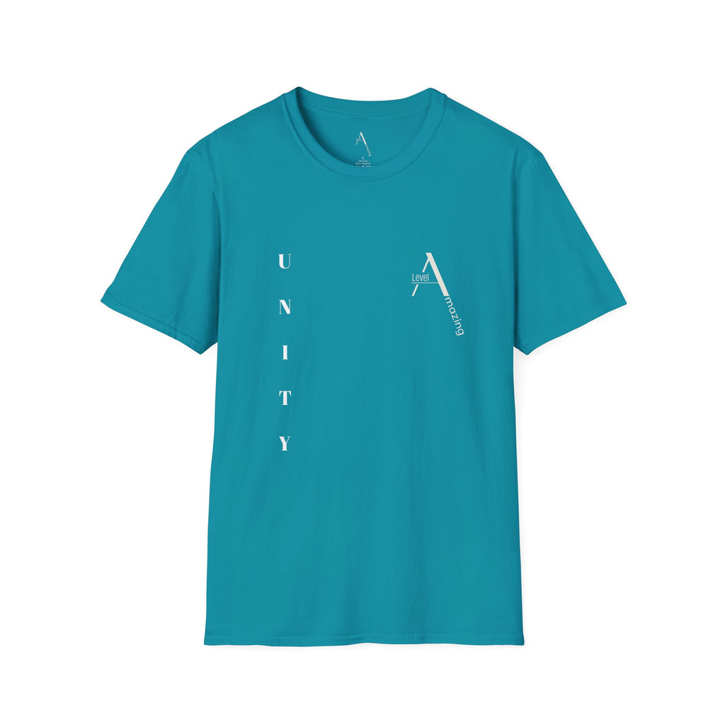 All The Same Different graphic tee in tropical blue