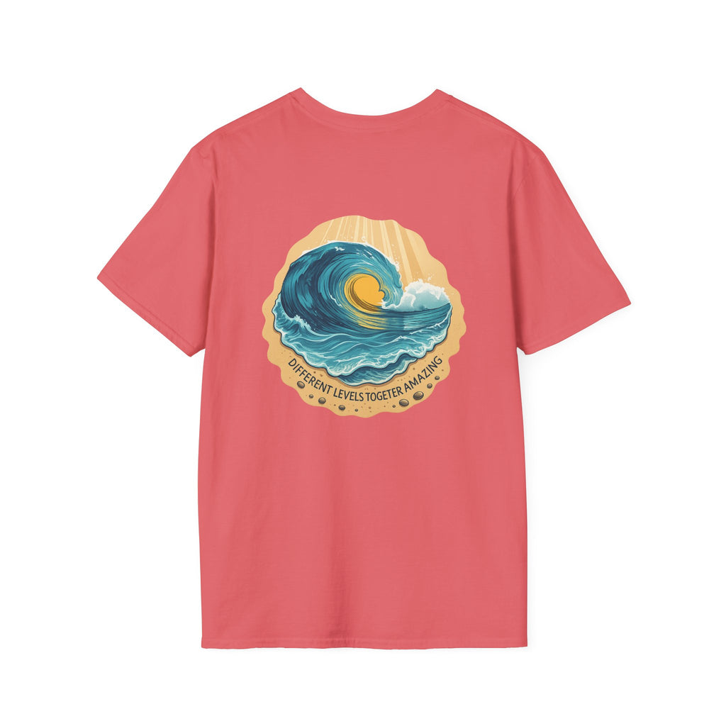 Amazing Wave graphic tee in coral silk