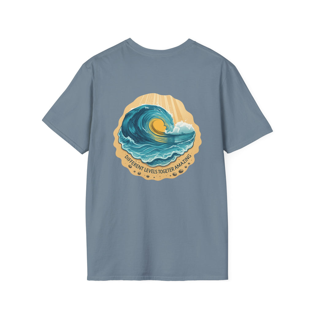 Amazing Wave graphic tee in stone blue