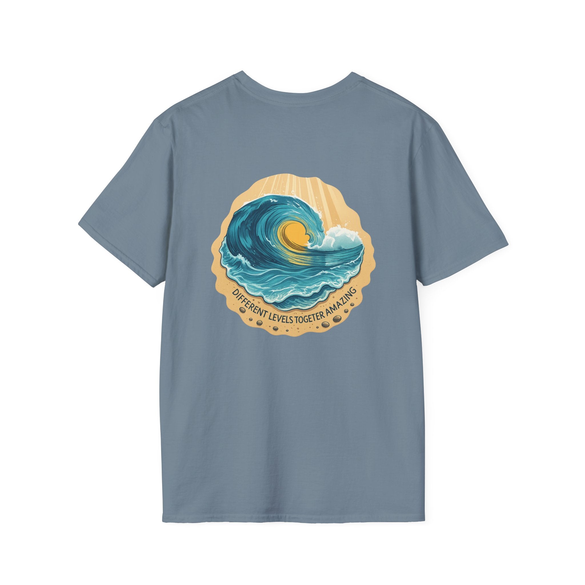 Amazing Wave graphic tee in stone blue