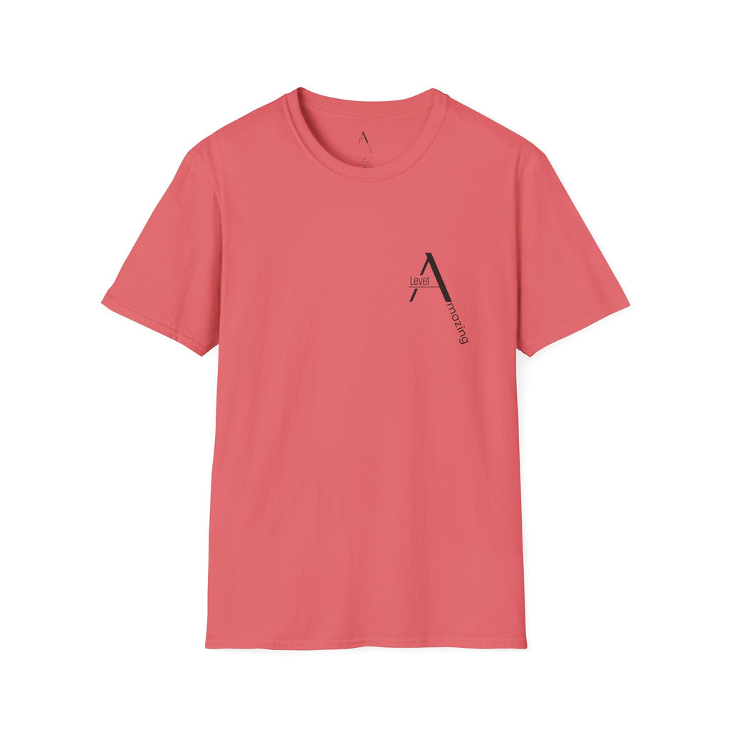 Ascending Mountain graphic tee in coral silk