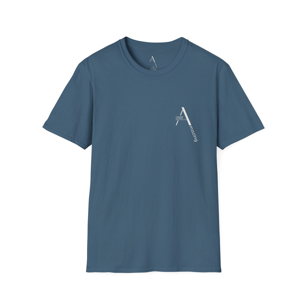 Ascending Mountain graphic tee in indigo blue