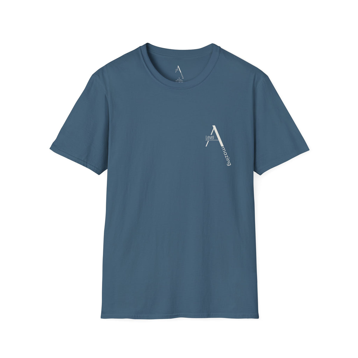Ascending Mountain graphic tee in indigo blue