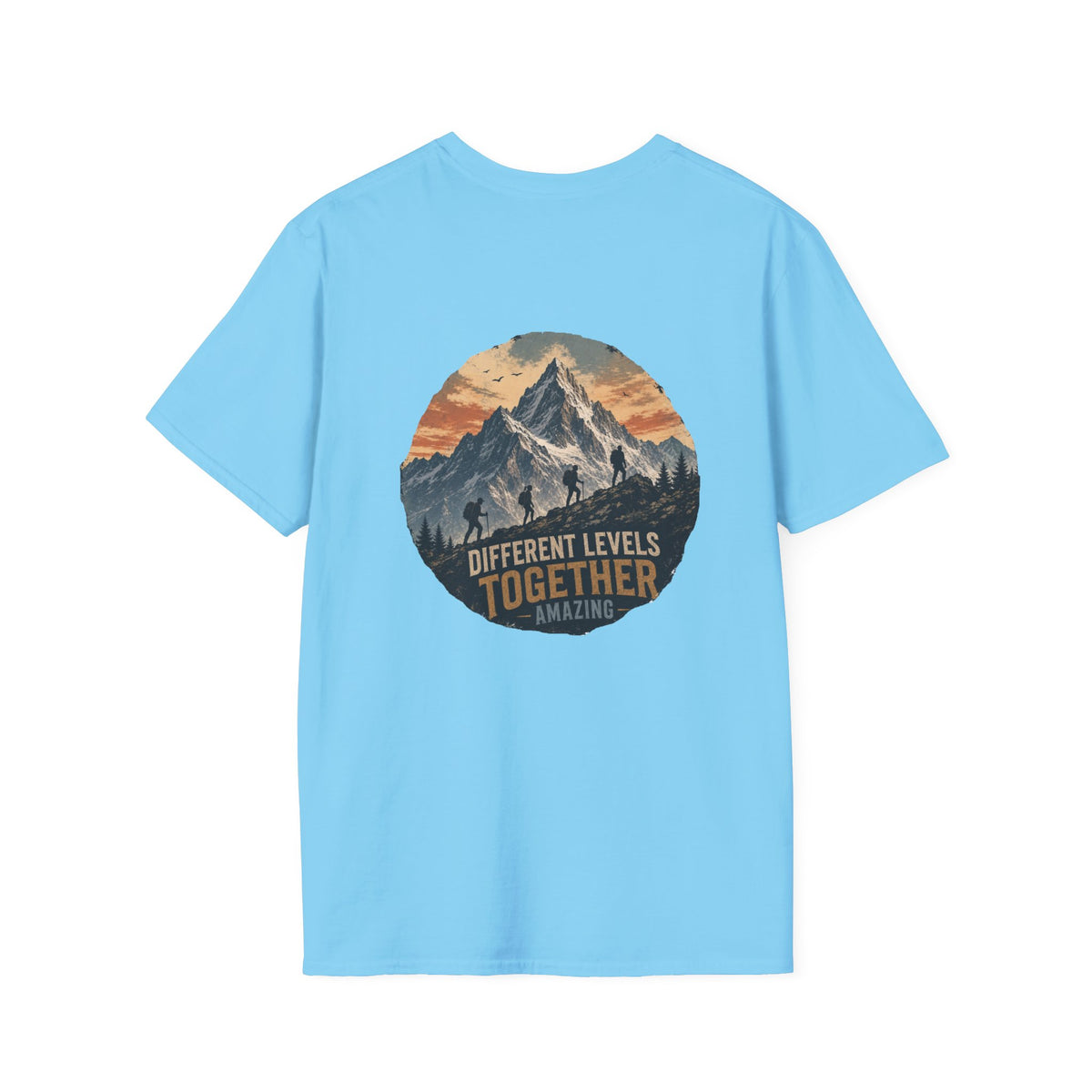 Ascending Mountain graphic tee in sky