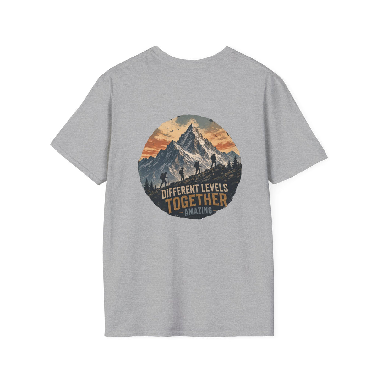 Ascending Mountain graphic tee in sport grey