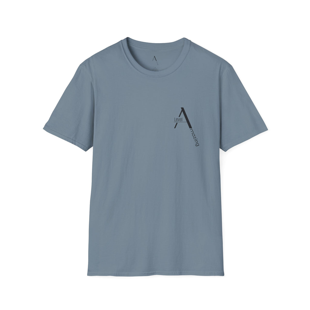 Ascending Mountain graphic tee in stone blue