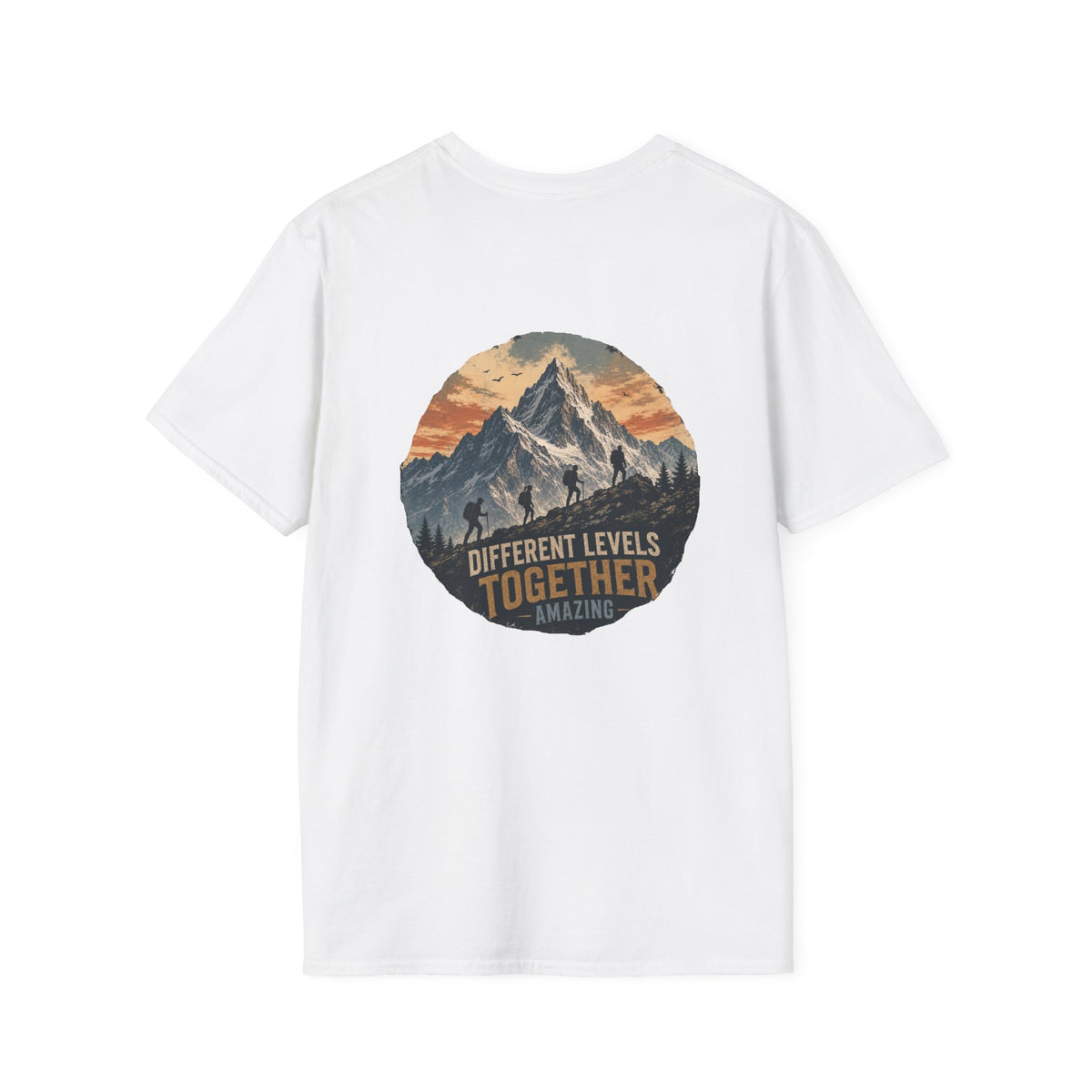 Ascending Mountain graphic tee in white