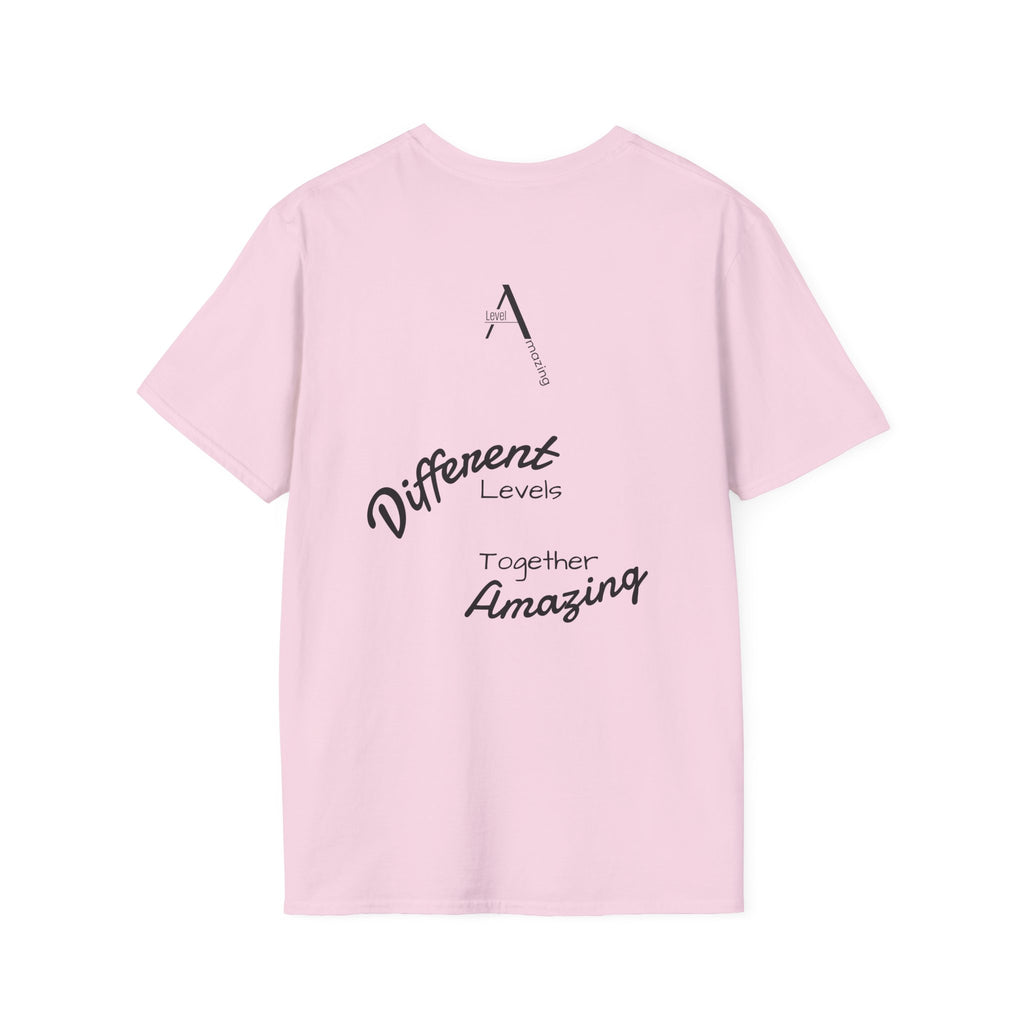 Different Levels Together Amazing graphic tee in light pink