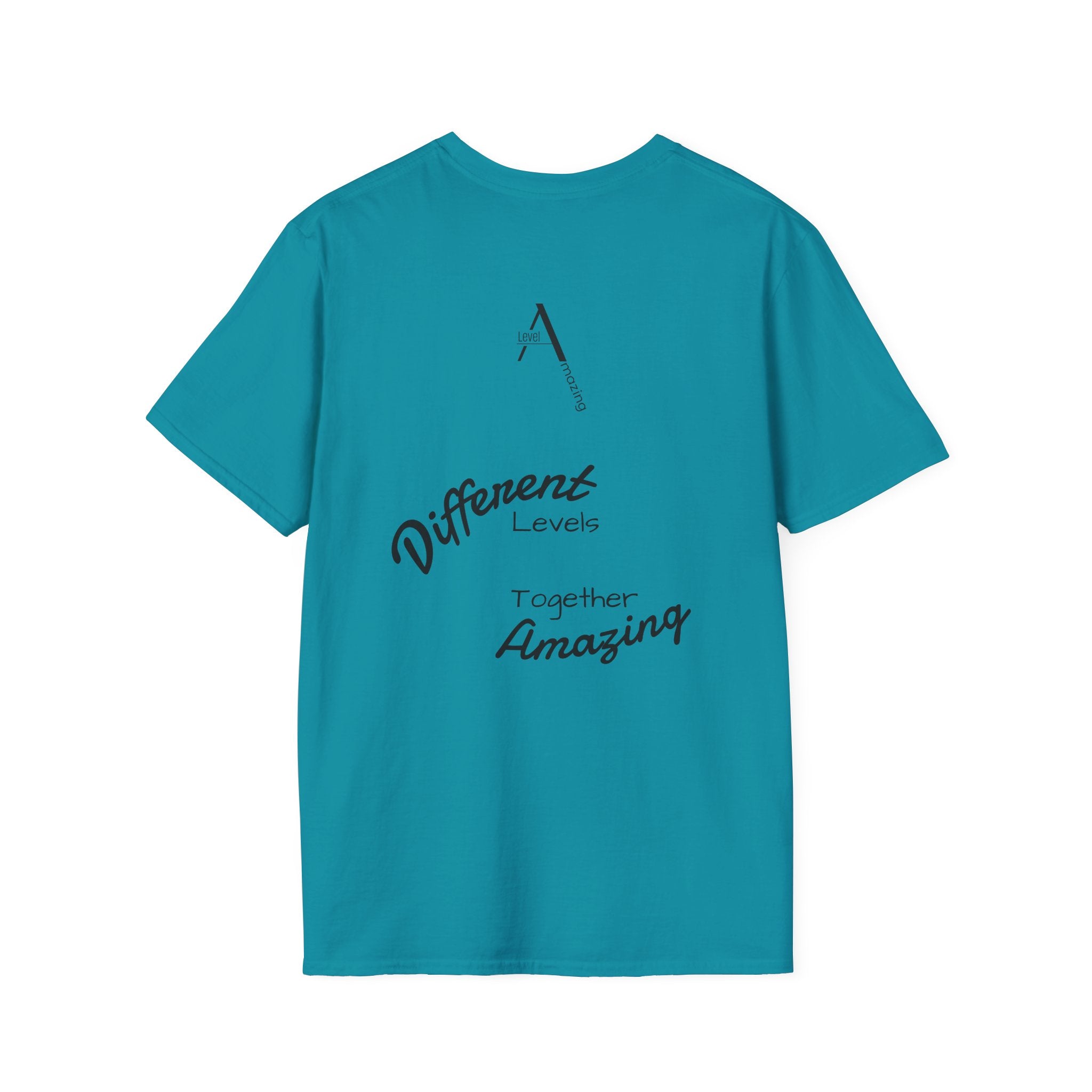 Different Levels Together Amazing graphic tee in tropical blue