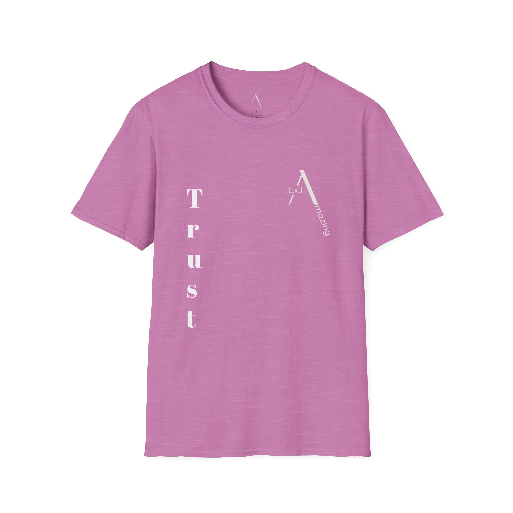 God Over Religion graphic tee in heather radiant orchid