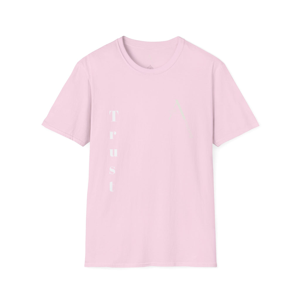 God Over Religion graphic tee in light pink