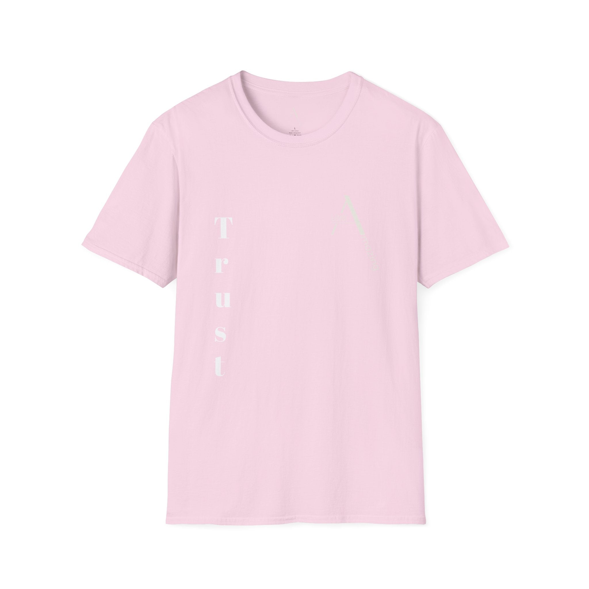 God Over Religion graphic tee in light pink