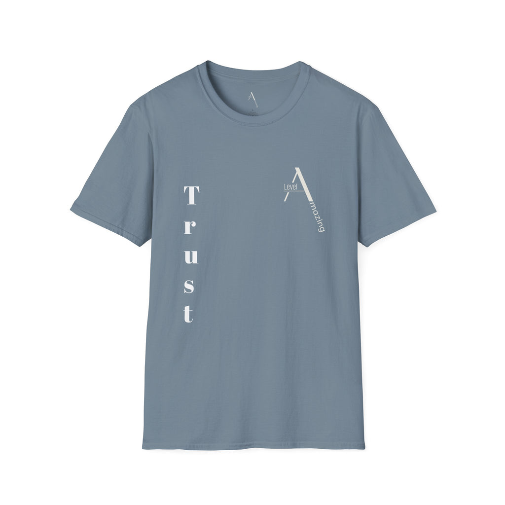 God Over Religion graphic tee in stone blue