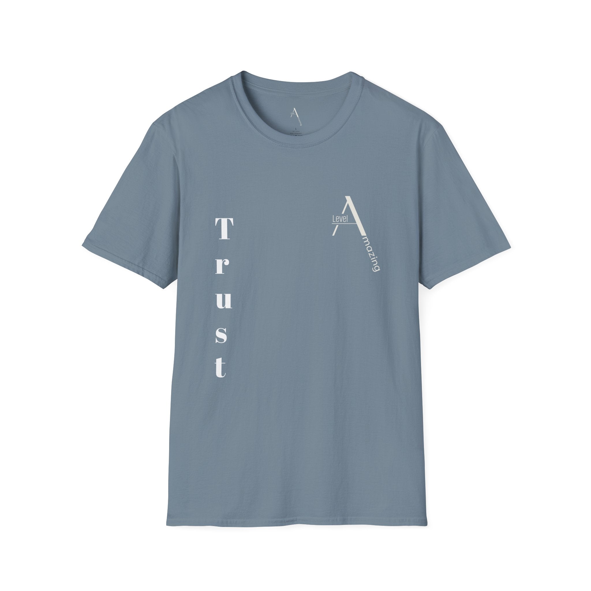 God Over Religion graphic tee in stone blue