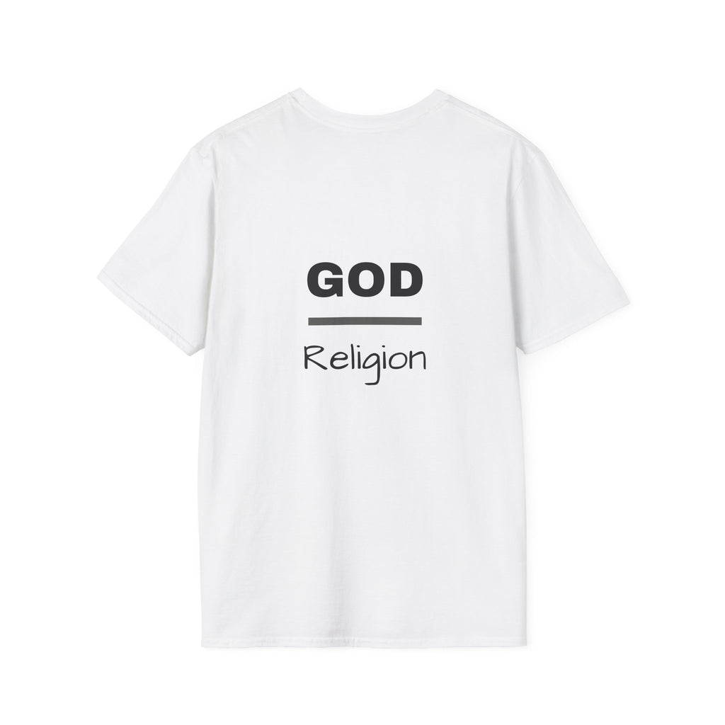 God Over Religion graphic tee in white