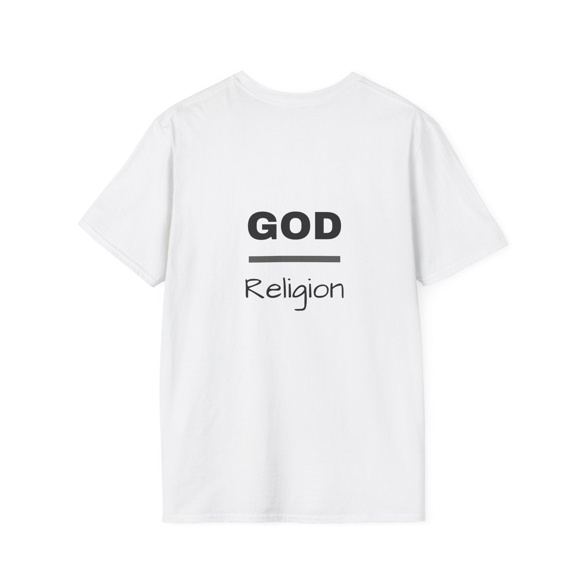God Over Religion graphic tee in white