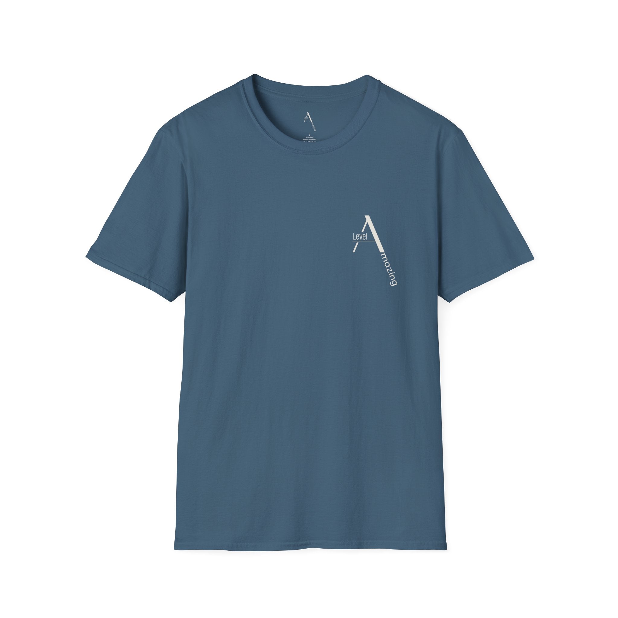 Him graphic tee in indigo blue