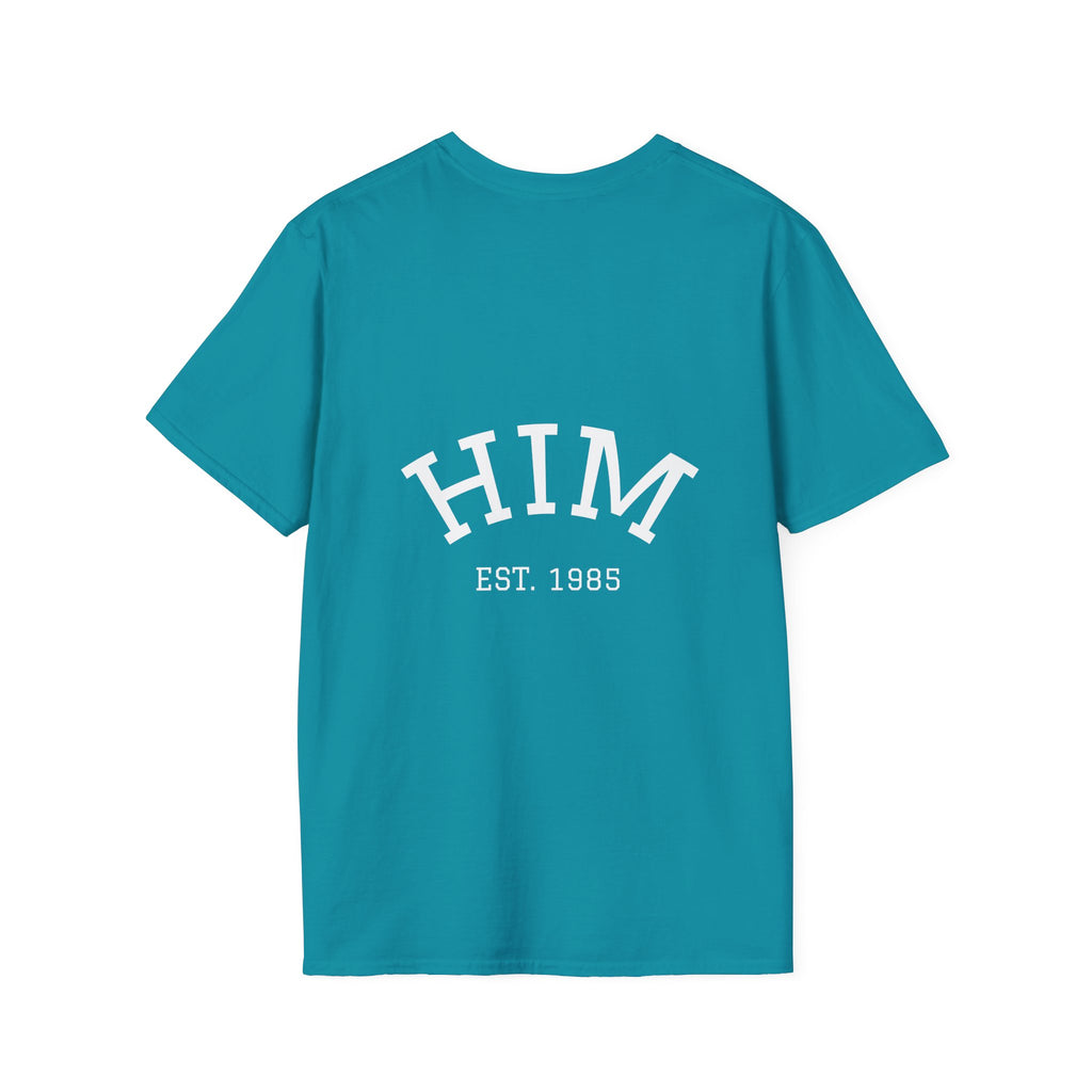 Him graphic tee in tropical blue