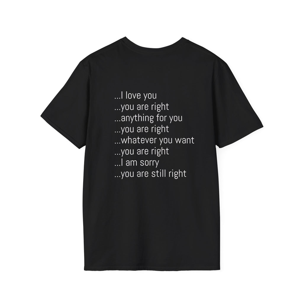 Husband Wisdom graphic tee in black