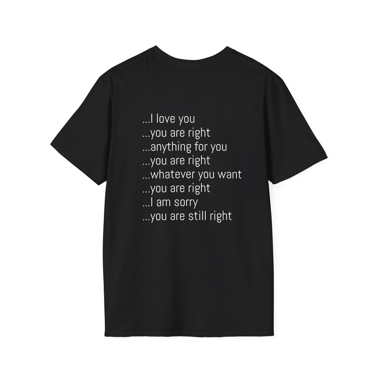 Husband Wisdom graphic tee in black