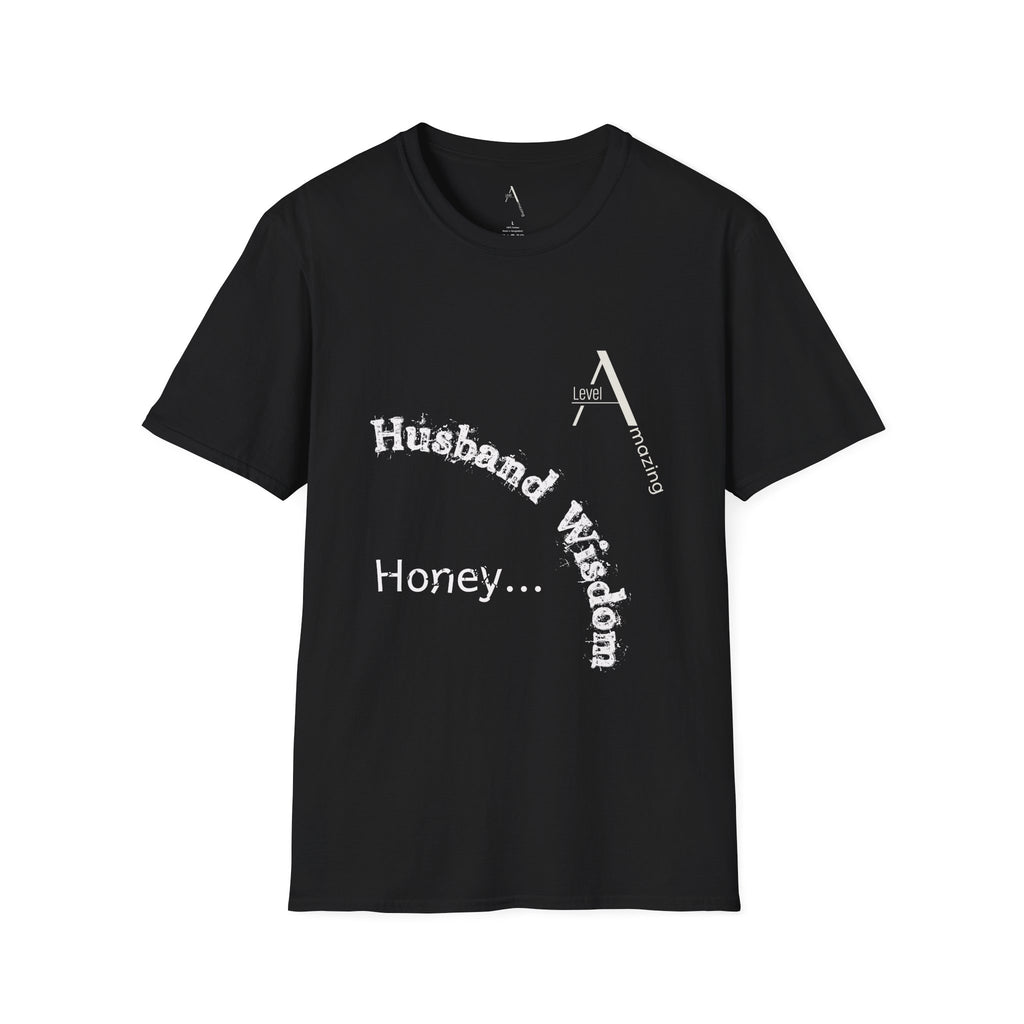 Husband Wisdom graphic tee in black