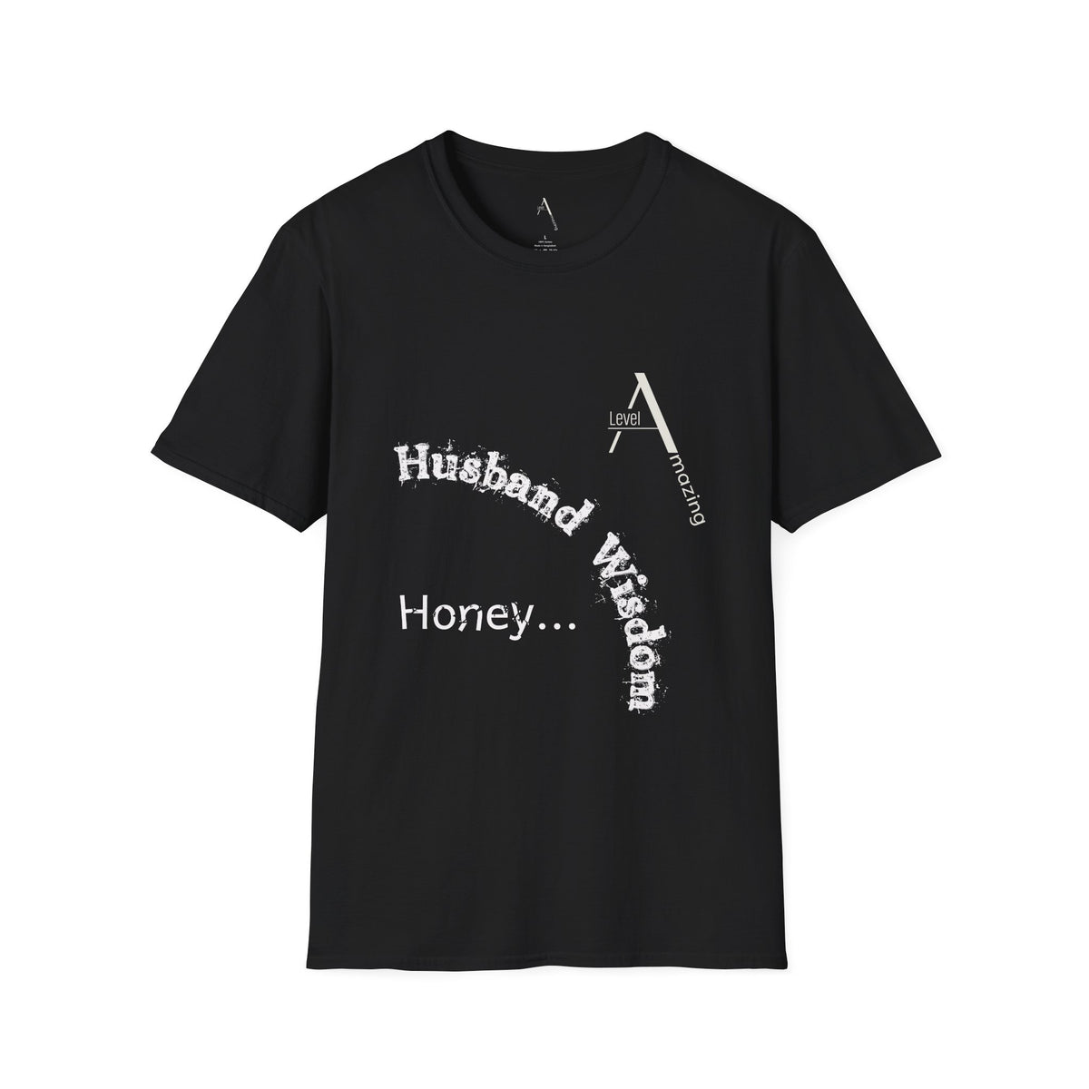 Husband Wisdom graphic tee in black