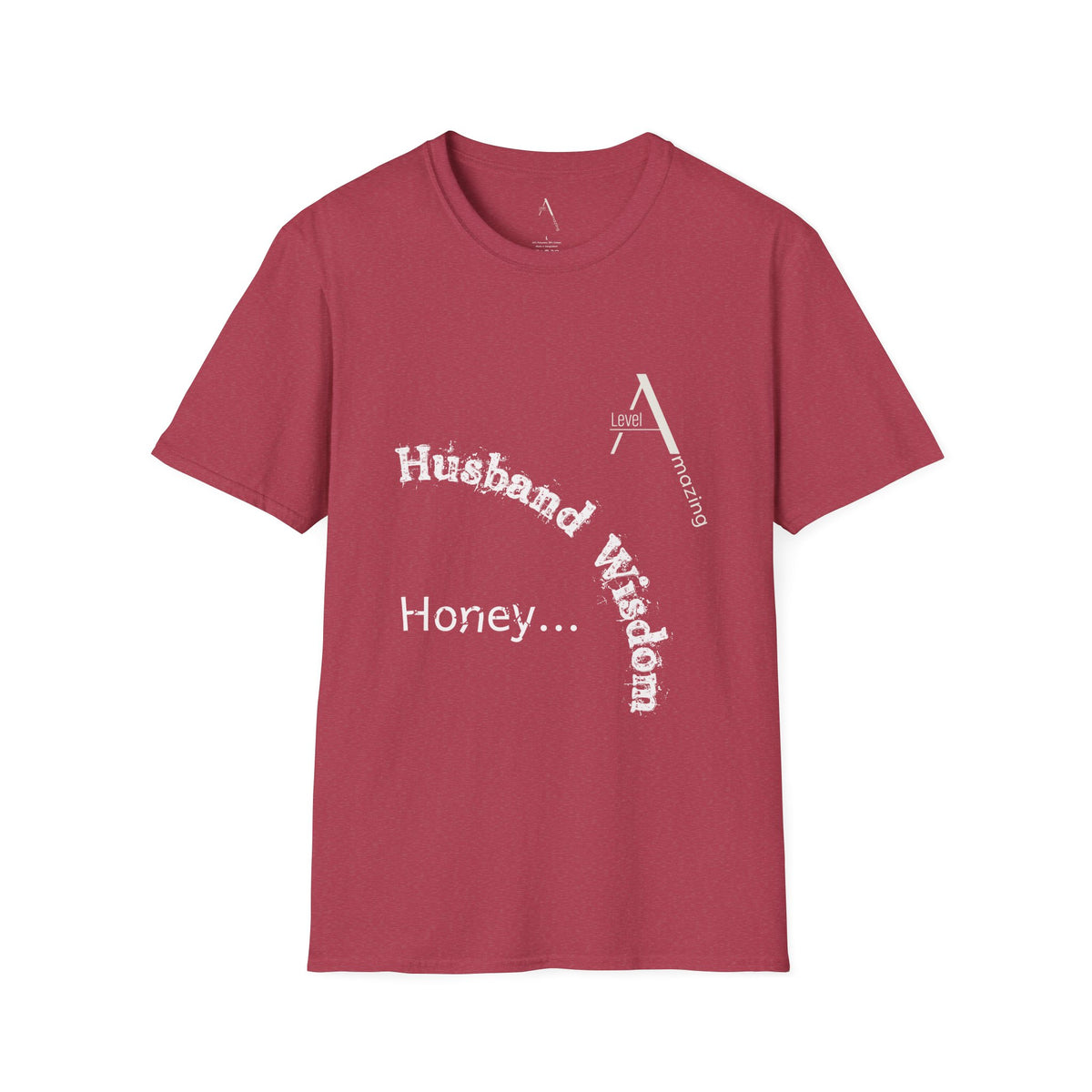 Husband Wisdom graphic tee in heather cardinal