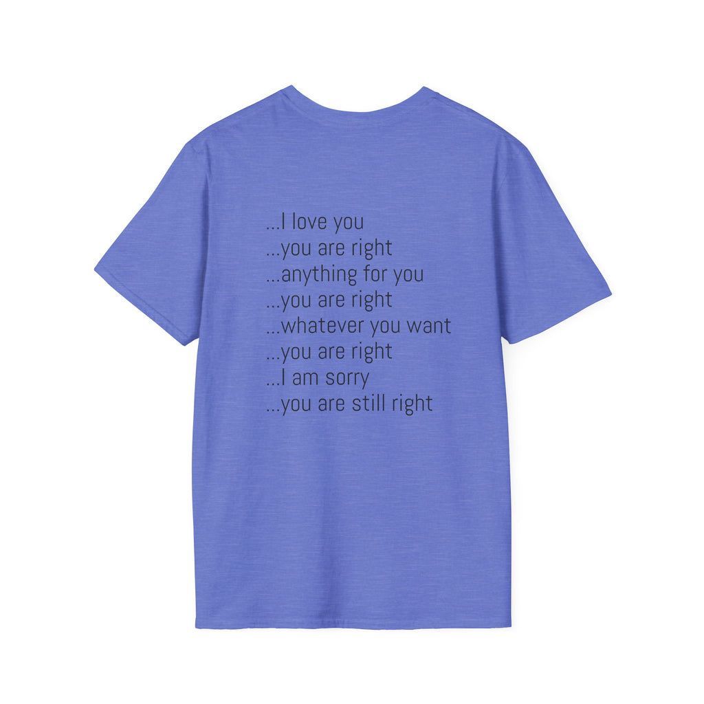 Husband Wisdom graphic tee in heather royal