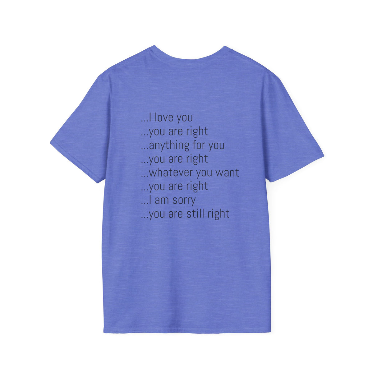 Husband Wisdom graphic tee in heather royal