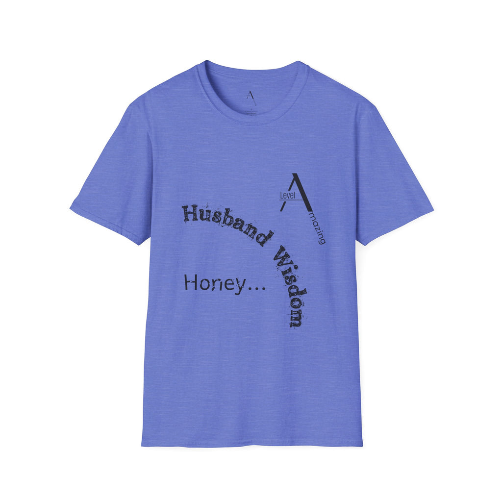Husband Wisdom graphic tee in heather royal