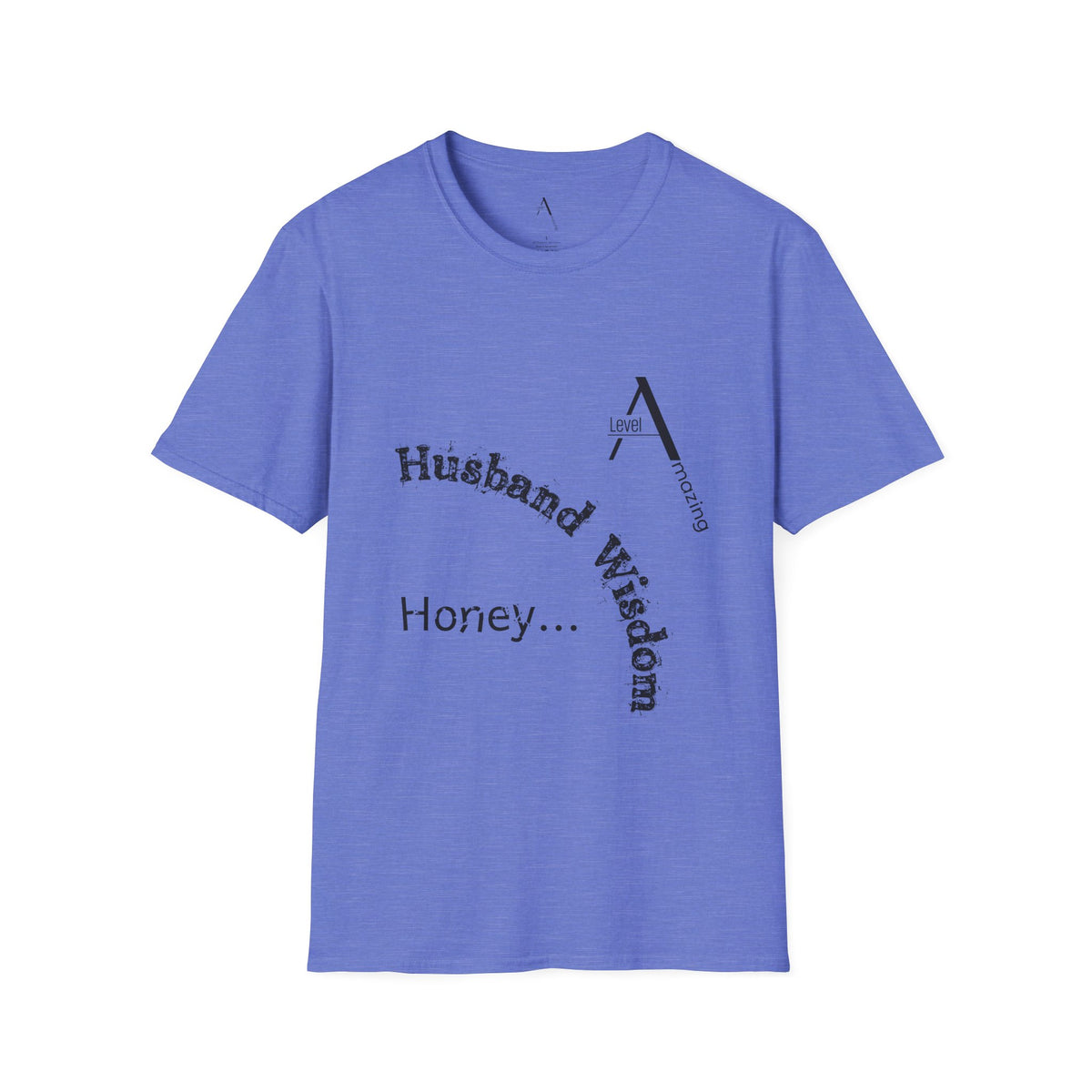 Husband Wisdom graphic tee in heather royal