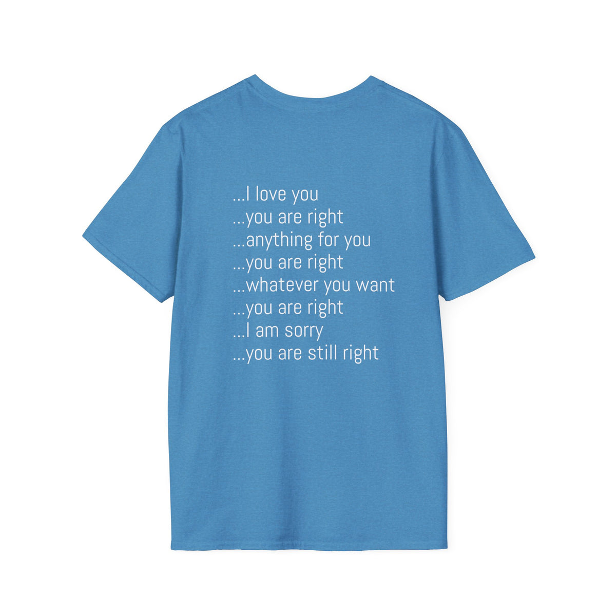 Husband Wisdom graphic tee in heather sapphire