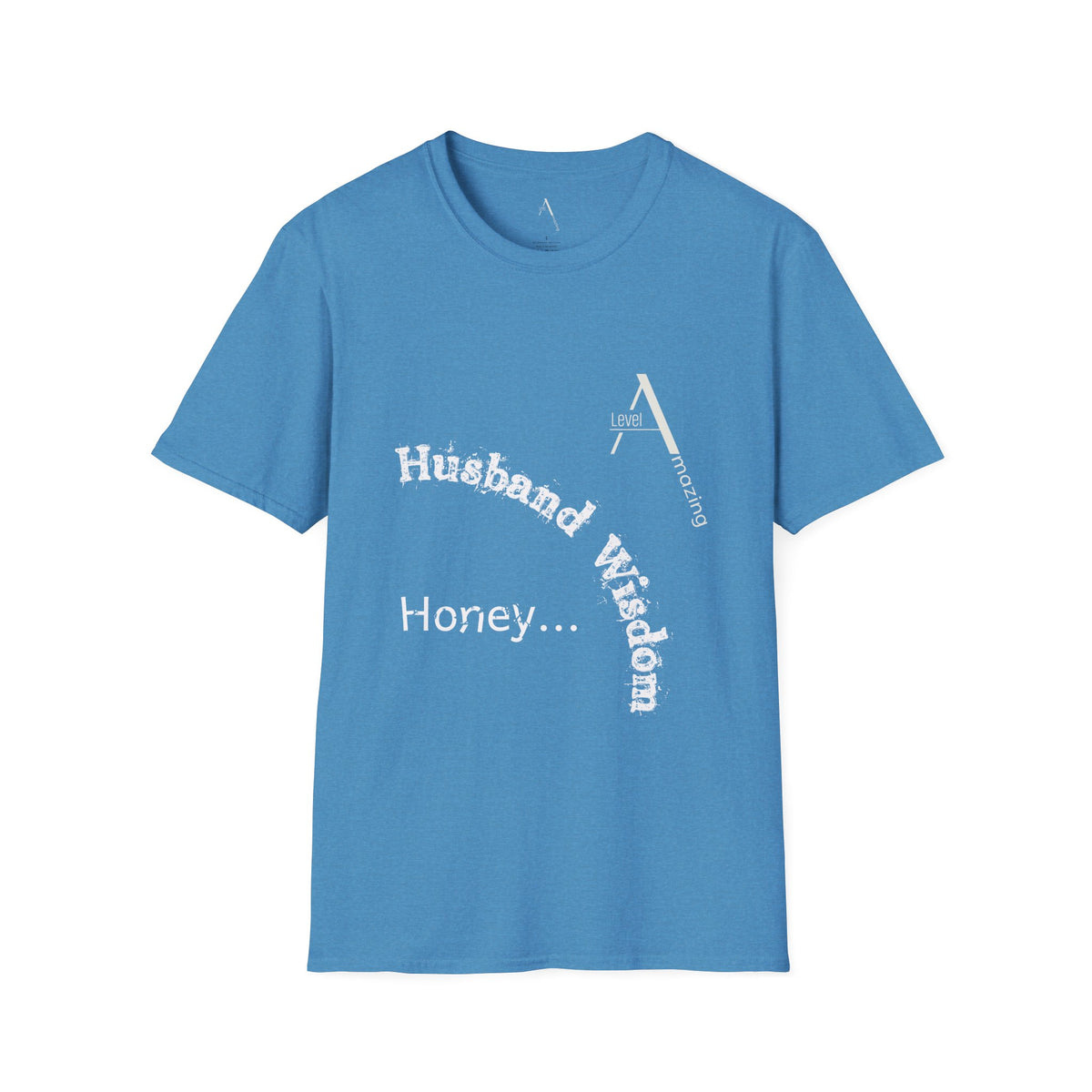 Husband Wisdom graphic tee in heather sapphire