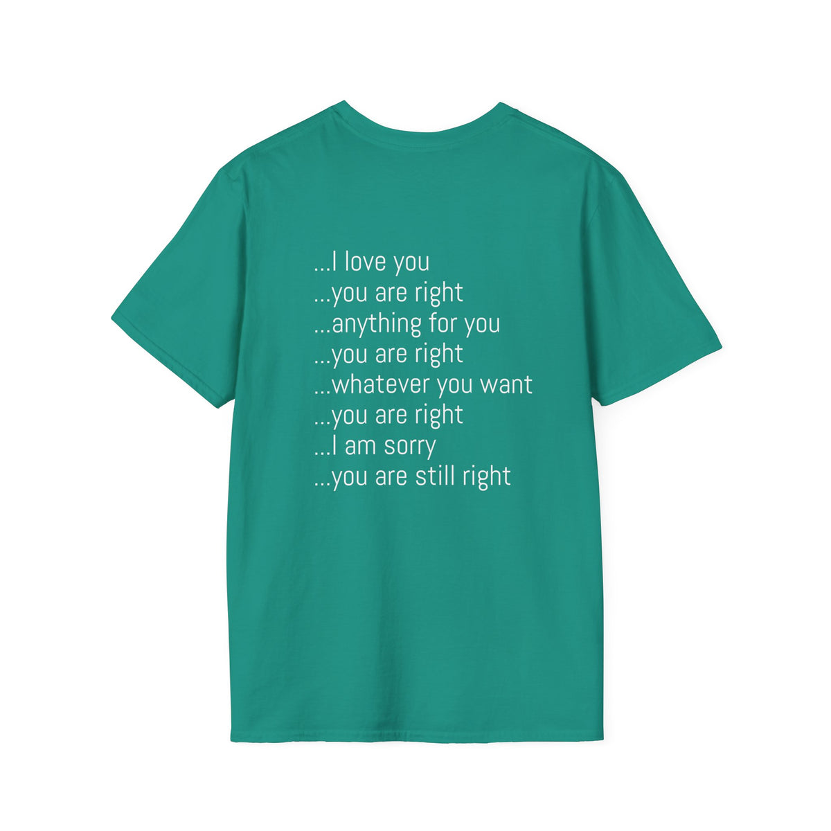 Husband Wisdom graphic tee in jade dome