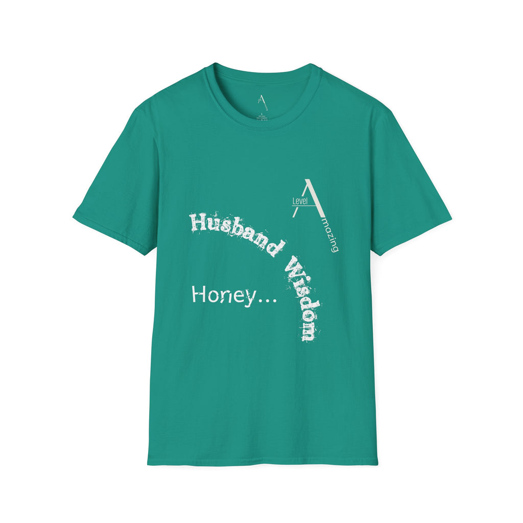 Husband Wisdom graphic tee in jade dome