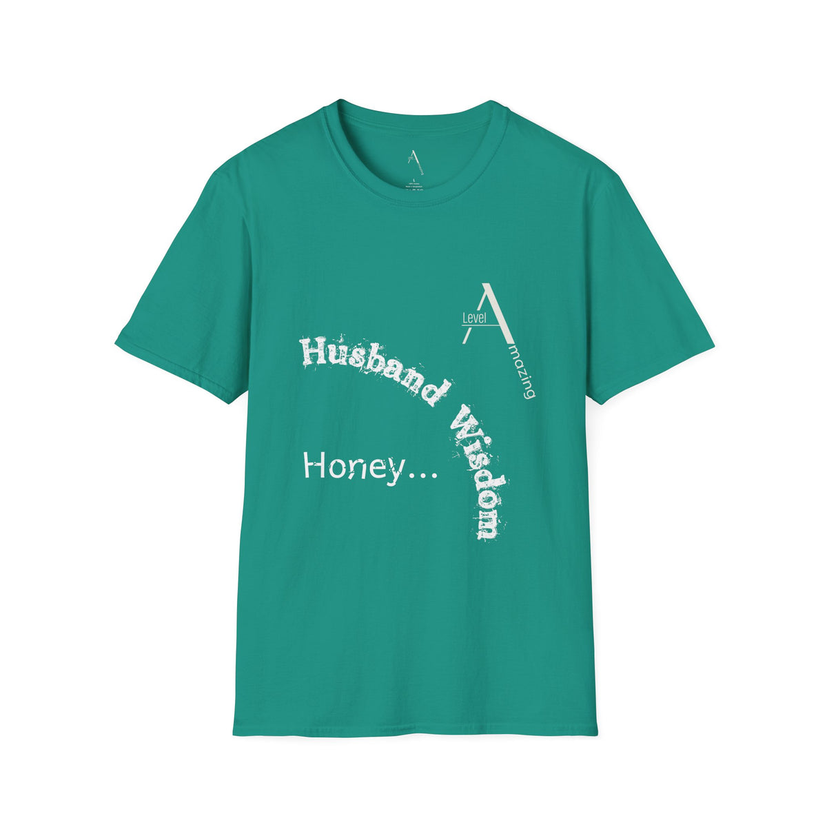 Husband Wisdom graphic tee in jade dome