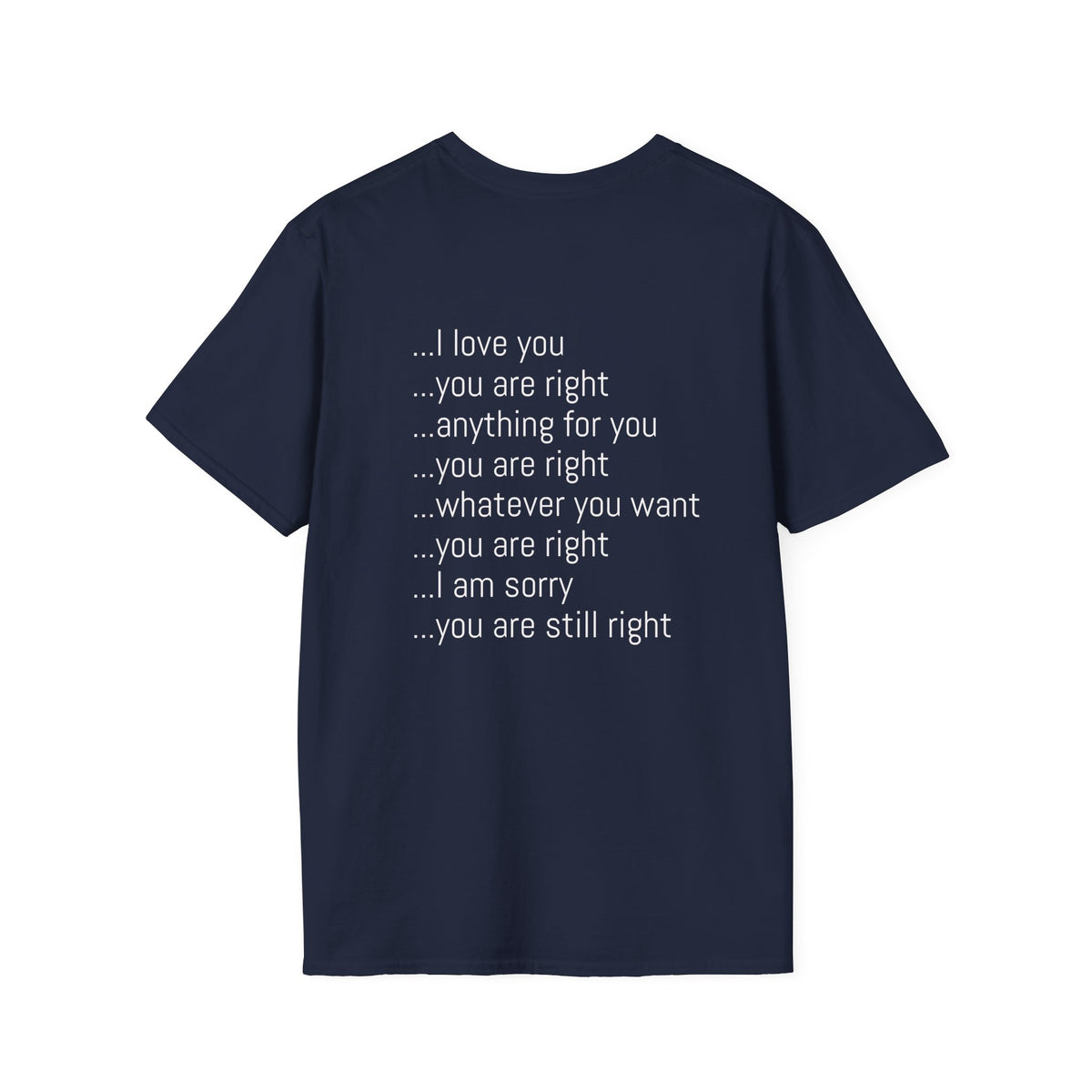 Husband Wisdom graphic tee in navy