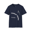 Husband Wisdom graphic tee in navy