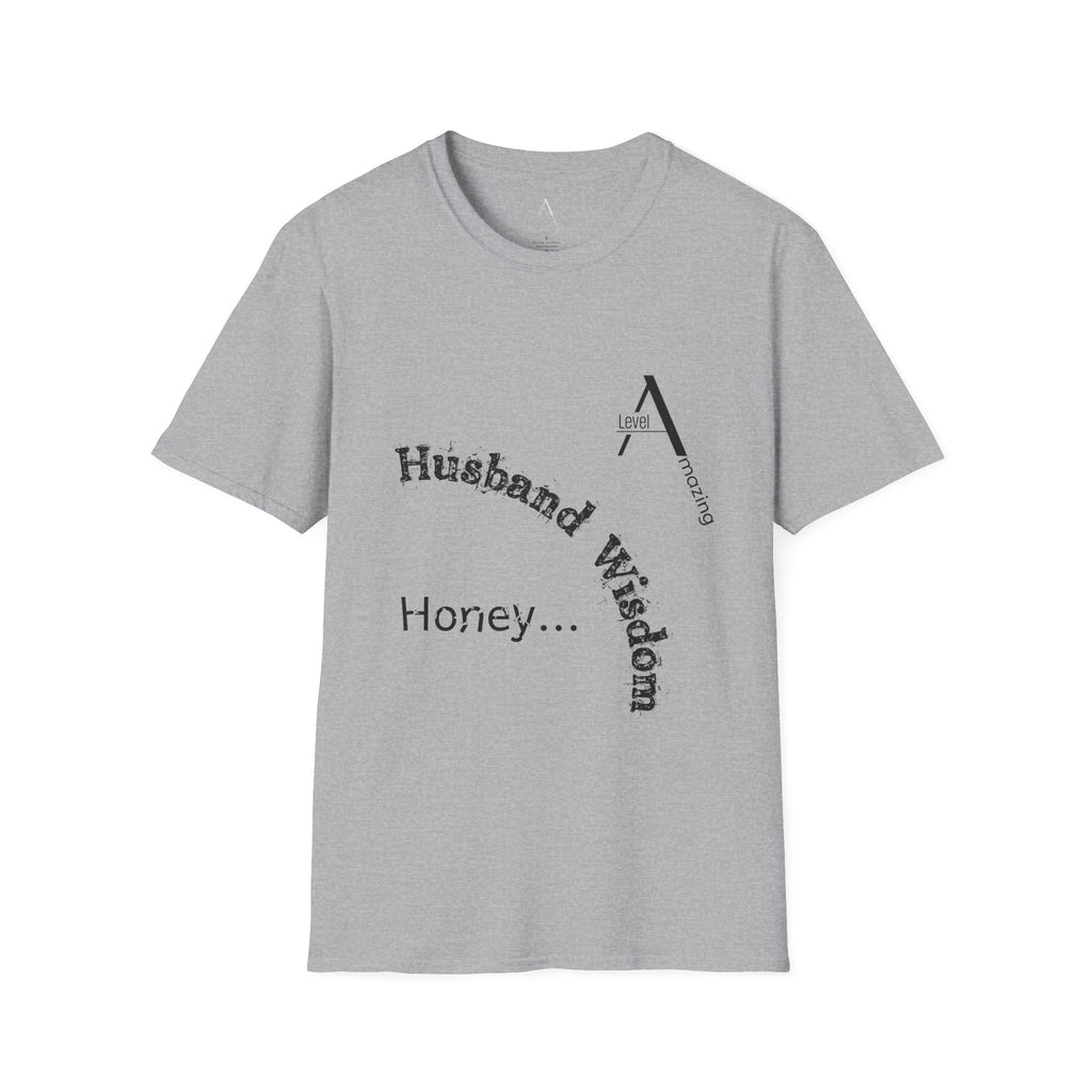 Husband Wisdom graphic tee in sport grey