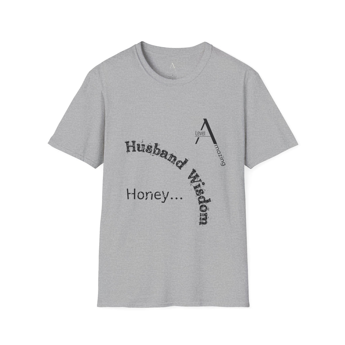 Husband Wisdom graphic tee in sport grey