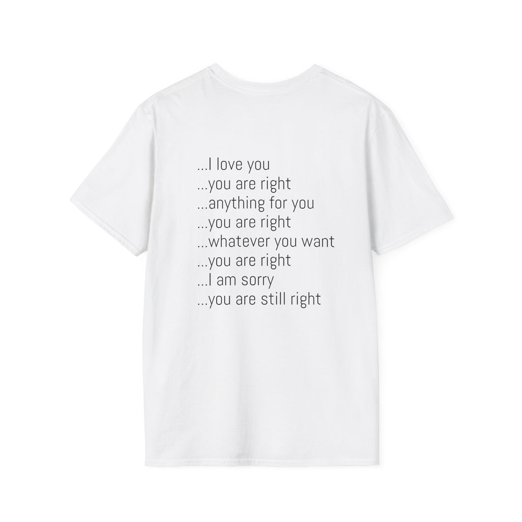 Husband Wisdom graphic tee in white