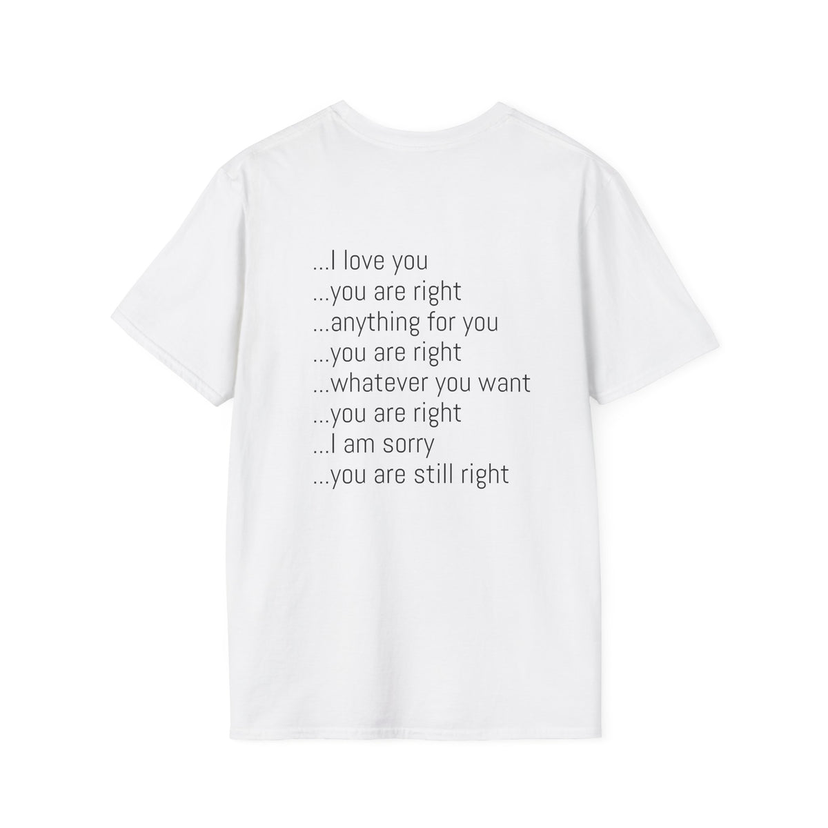Husband Wisdom graphic tee in white