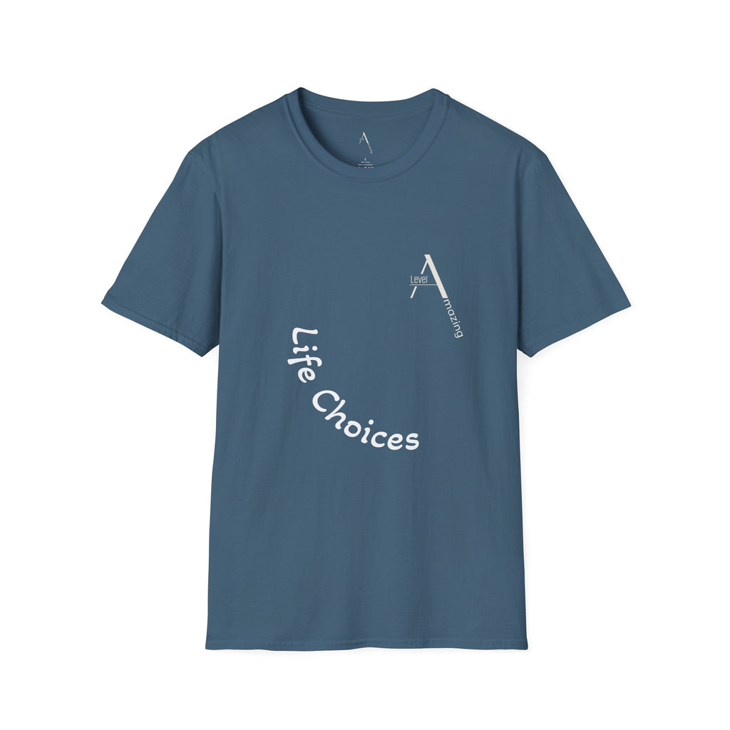 LifeChoices graphic tee in indigo blue