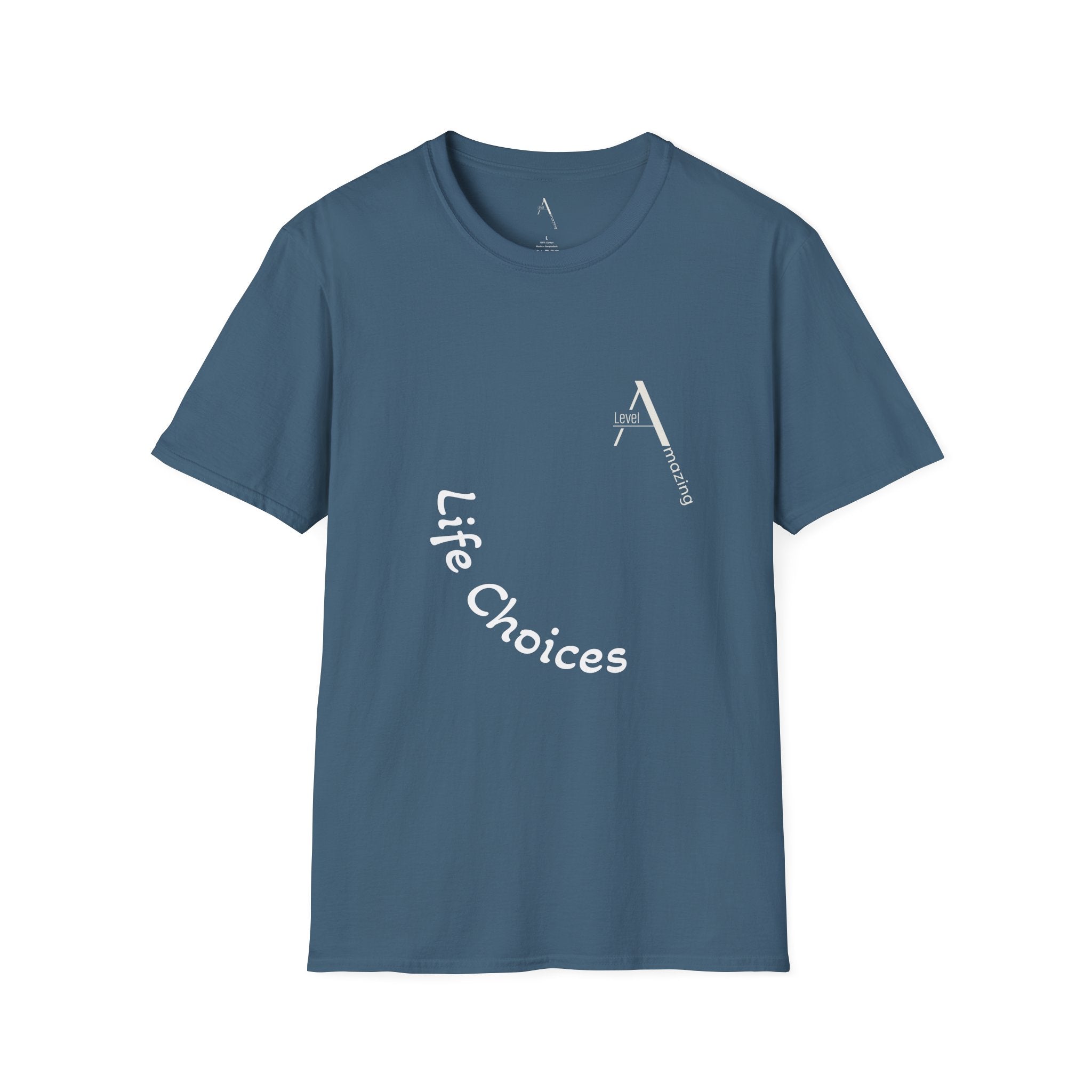 LifeChoices graphic tee in indigo blue