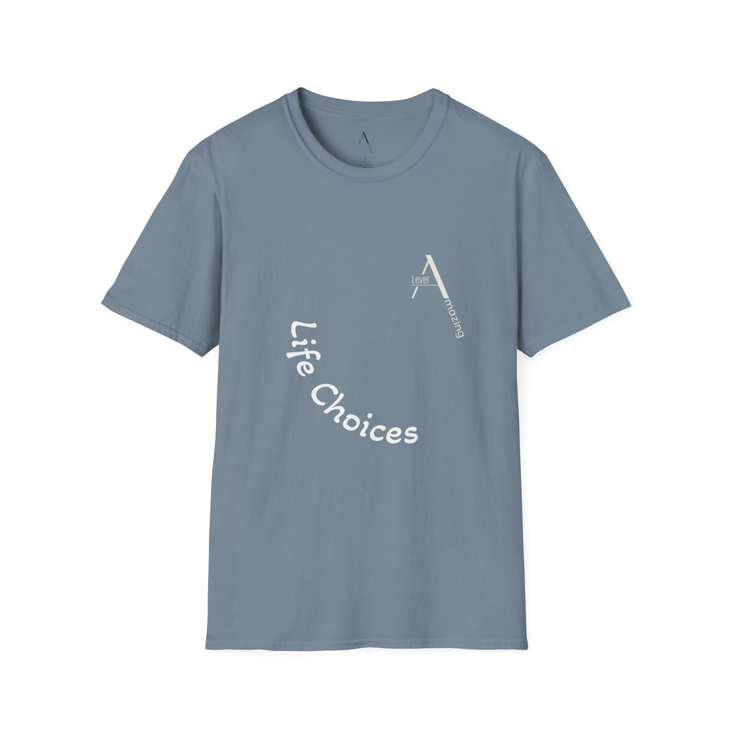 LifeChoices graphic tee in stone blue
