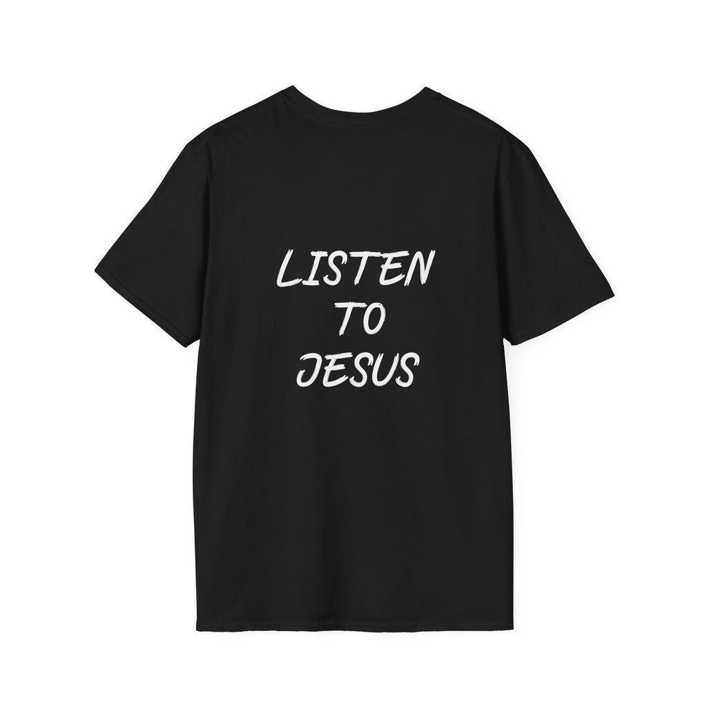 Listen graphic tee in black